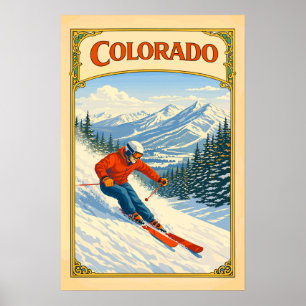 Colorado Skier Vintage Poster
