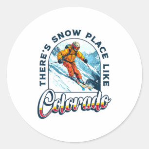 Colorado skiing holidays colorado aspen ski resort classic round sticker