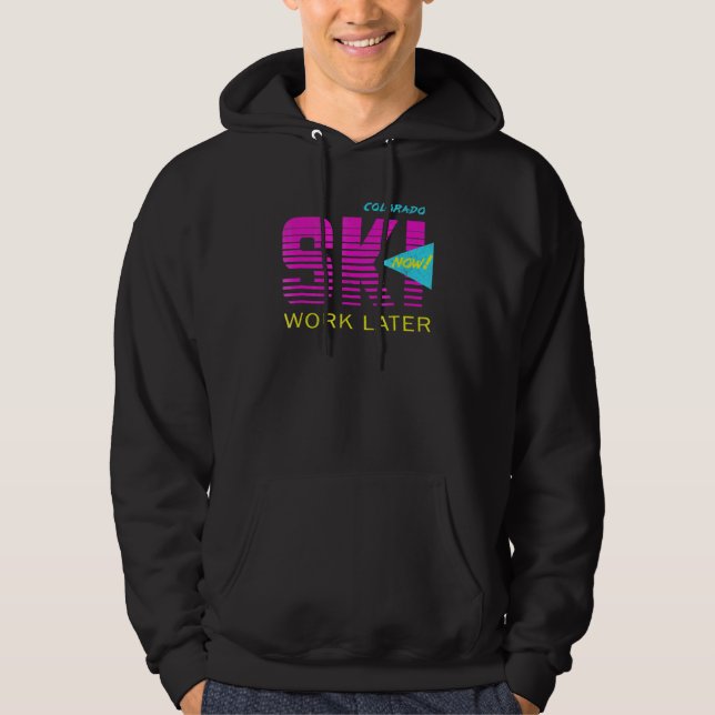 Colorado Skiing Retro 80s Ski Tee (Front)