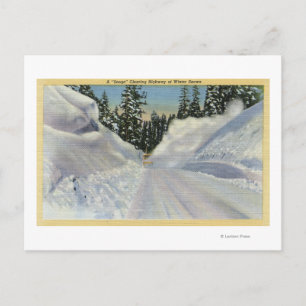Colorado "Snogo" Snow Plough Clearning Winter Postcard