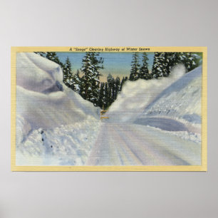 Colorado "Snogo" Snow Plow Clearning Winter Poster
