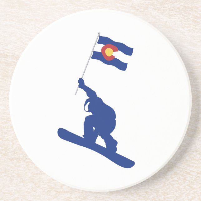 Colorado Snowboard Flag Coaster (Front)