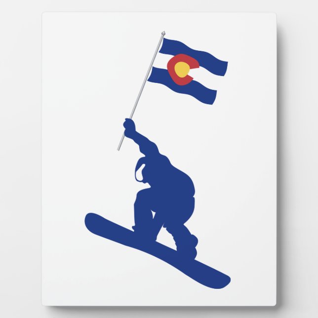 Colorado Snowboard Flag Plaque (Front)