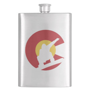 Colorado Snowboard Hip Flask