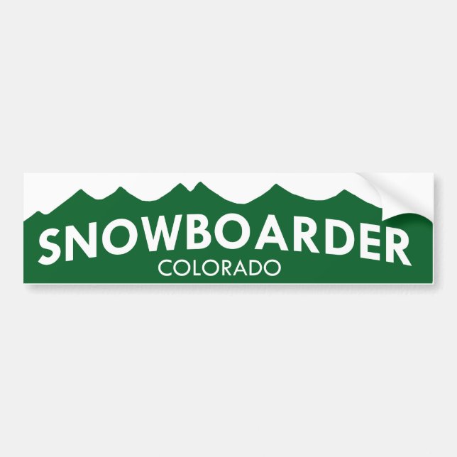Colorado Snowboarder Bumper Sticker (Front)
