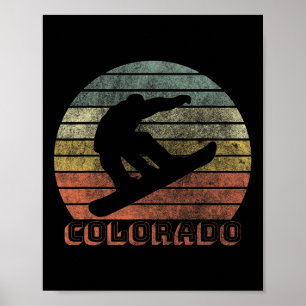 Colorado Snowboarding Winter  Poster