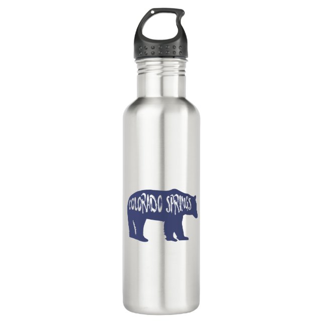 Colorado Springs Bear 710 Ml Water Bottle (Front)