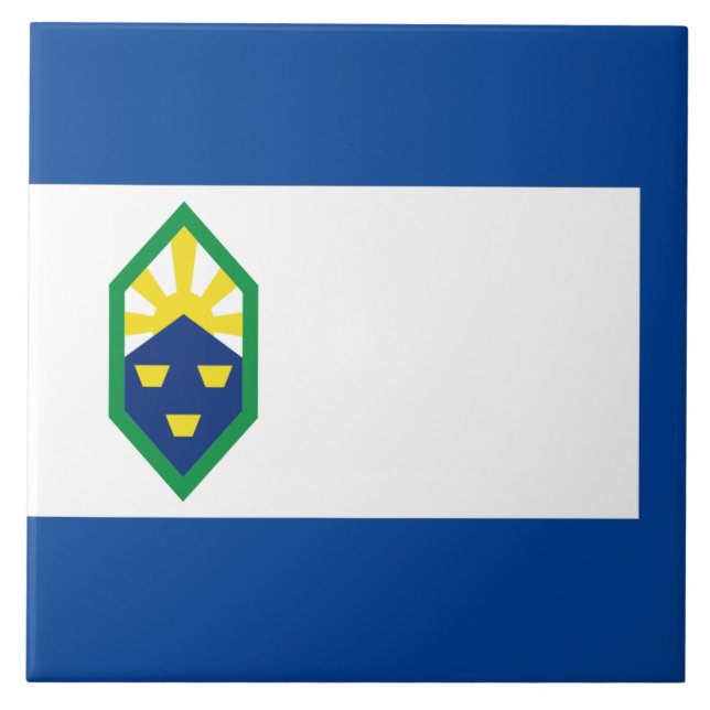 Colorado Springs city flag Ceramic Tile (Front)