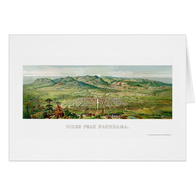 Colorado Springs, CO Panoramic Map - 1890 (Front Horizontal)
