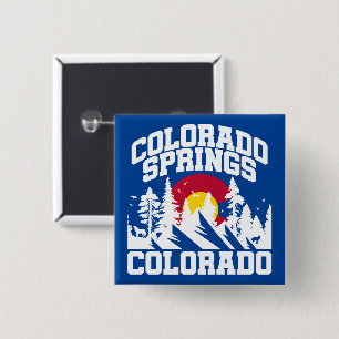 Colorado Springs,Colorado 15 Cm Square Badge