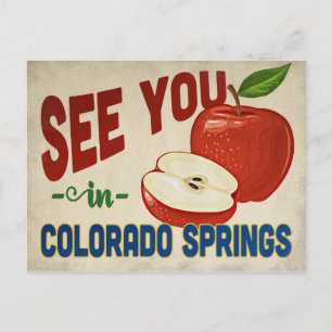Colorado Springs Colorado Apple - Vintage Travel Postcard