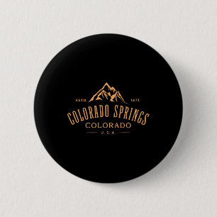 Colorado Springs Colorado Awesome Mountain Design 6 Cm Round Badge