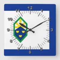 Colorado Springs (Colorado) flag Large Clock