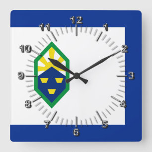 Colorado Springs (Colorado) flag Large Clock