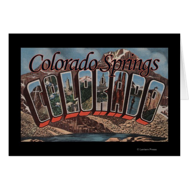 Colorado Springs, Colorado - Large Letter Scenes (Front Horizontal)