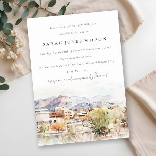 Colorado Springs, Colorado Watercolor Birthday Invitation