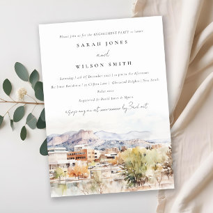 Colorado Springs, Colorado Watercolor Engagement Invitation