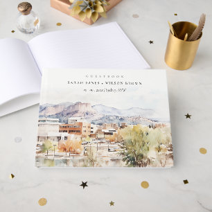 Colorado Springs, Colorado Watercolor Wedding Guest Book