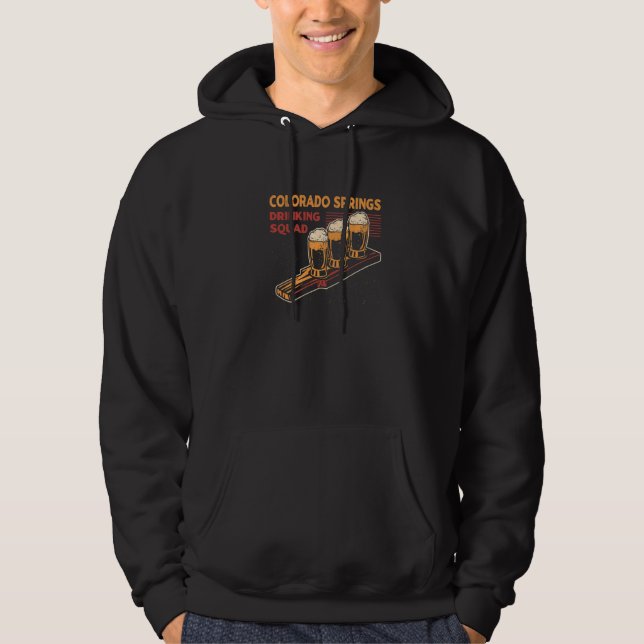 Colorado Springs Drinking Squad Co Beer Springstee Hoodie (Front)