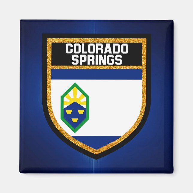 Colorado Springs Flag Magnet (Front)