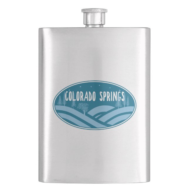 Colorado Springs Outdoors Hip Flask (Front)