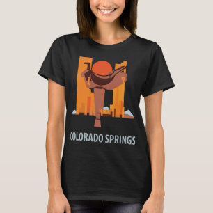 Colorado Springs Peak, Mid-Century Art, Travel T-Shirt
