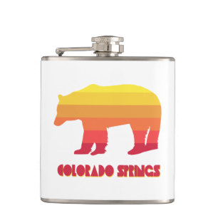 Colorado Springs Rainbow Bear Hip Flask