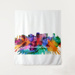 Colorado Springs Skyline Tapestry