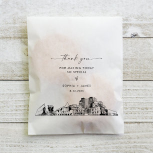 Colorado Springs Skyline Wedding Thank You  Favour Bag
