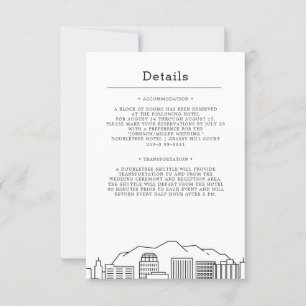 Colorado Springs Wedding   Guest Details Invitation