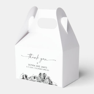 Colorado Springs Wedding Personalised Favour Box