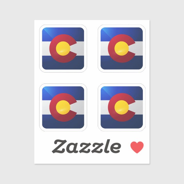 Colorado square glossy flag (Sheet)