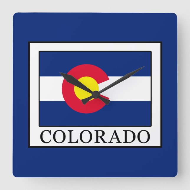 Colorado Square Wall Clock (Front)
