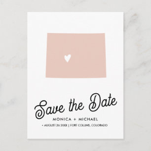 COLORADO State Destination Wedding - ANY COLOR! Announcement Postcard