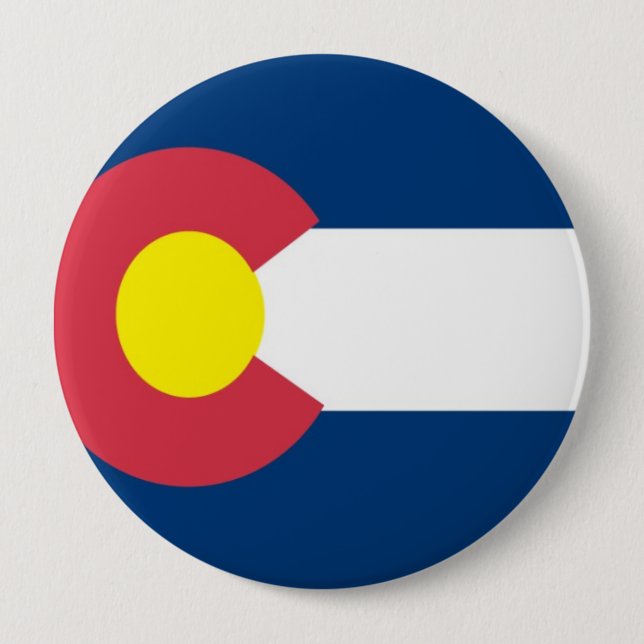 Colorado State Flag 10 Cm Round Badge (Front)