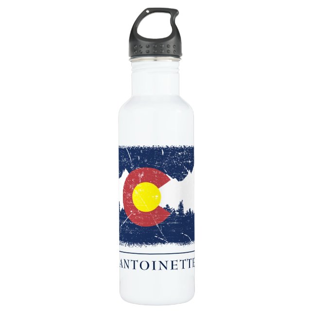 Colorado State Flag 710 Ml Water Bottle (Front)