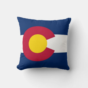 Colorado State Flag American MoJo Pillow