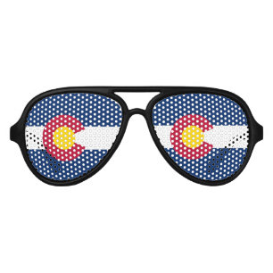 Colorado State Flag Aviator Sunglasses