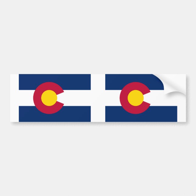 Colorado State flag Bumper Sticker (Front)