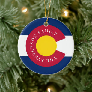 Colorado State Flag Ceramic Ornament