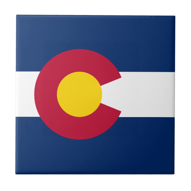 Colorado State Flag Ceramic Tile (Front)