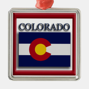 Colorado State Flag Christmas Ornament