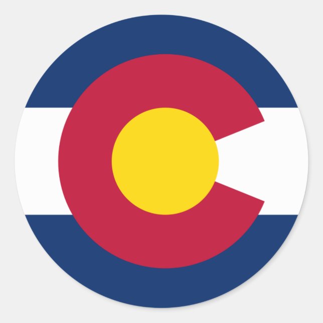 Colorado State Flag Classic Round Sticker (Front)