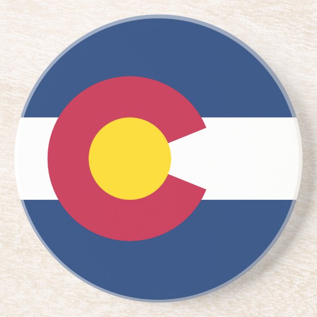 Colorado State Flag Coaster (Front)