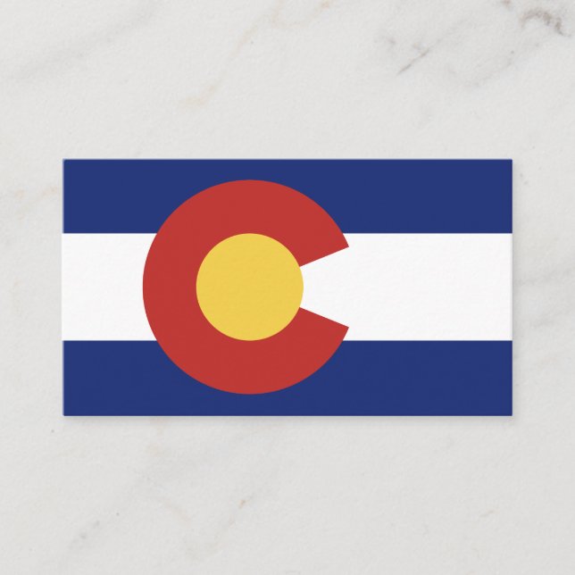 Colorado state flag custom business card template (Front)
