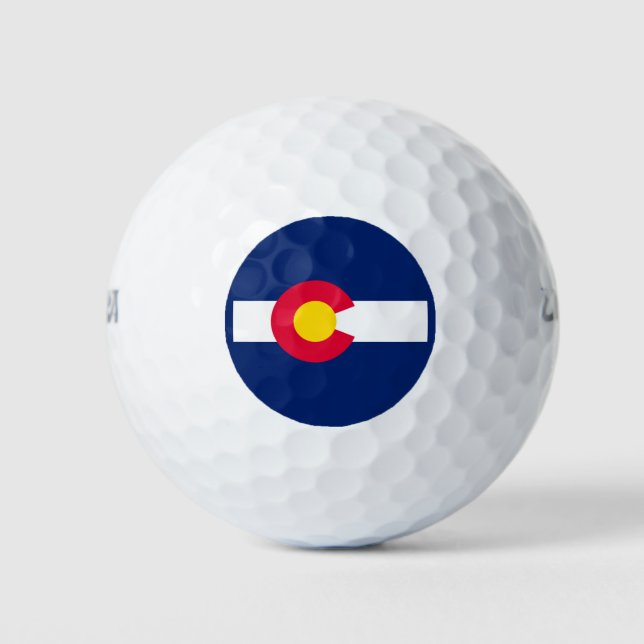 Colorado State Flag Design Golf Balls (Front)