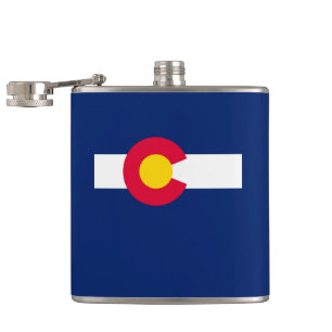 Colorado State Flag Design Hip Flask
