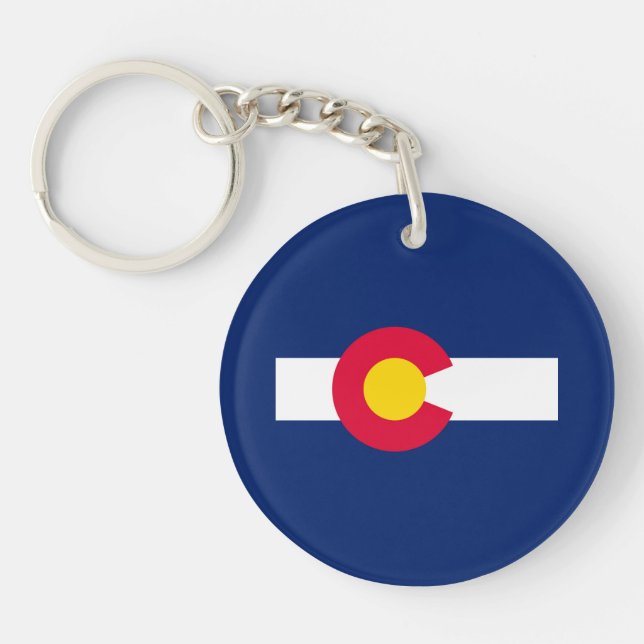 Colorado State Flag Design Key Ring (Front)