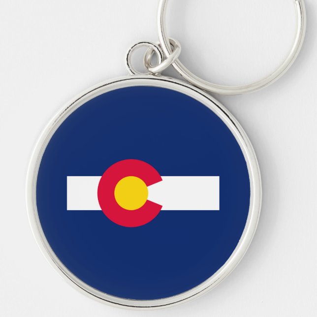 Colorado State Flag Design Key Ring (Front)