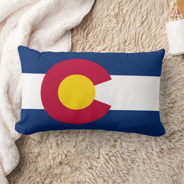 Colorado State Flag Design Lumbar Cushion (Blanket)